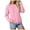 Pink, variant on vigerkar Womens Long Sleeve Sweatshirts Casual Crewneck Cute Pullover Tops Lightweight Sweatshirt with Pocket (White, S)