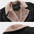 thumbnail image 4 of Chaqueta de cuero de terciopelo de cordero de invierno para hombre, además de chaqueta cálida de terciopelo, chaqueta de motocicleta Pompotops oipoqjl13887, 4 of 8