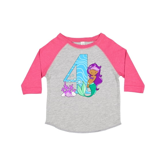 Inktastic Fourth Birthday Mermaid Girls Toddler T-Shirt