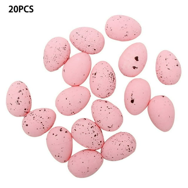 20Pcs Easter Foam Bright Color Artificial Bird Pigeon Egg Home Party Favor Decor