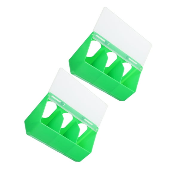 2 Pcs Dove Feeder Hanging Bird Pigeon Cage Plastic Container