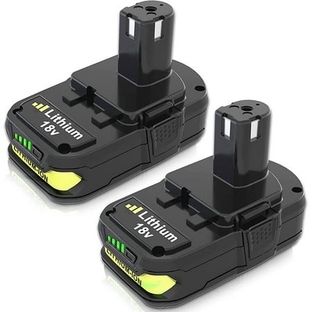 

2Packs 3600mAh P108 Lithium Replacement Battery Compatible with Ryobi 18V Battery P102 P103 P104 P105 P107 P108 P109 P190 P122 for 18 Volt One+ Cordless Power Tools
