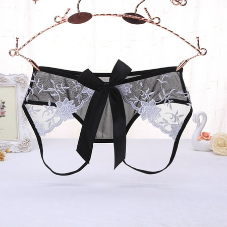 

Women s Mid Waist Comfort Briefs with Bow Ladies Soft Hipster Panties Backless Cheeky Underwear White