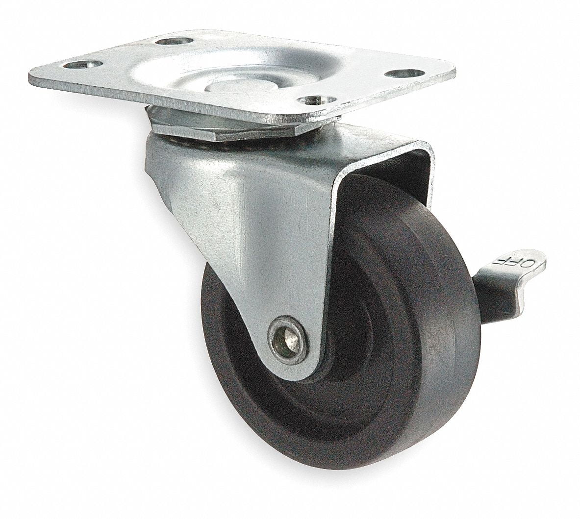 2" LightDuty Swivel Plate Caster, 100 lb. Load Rating