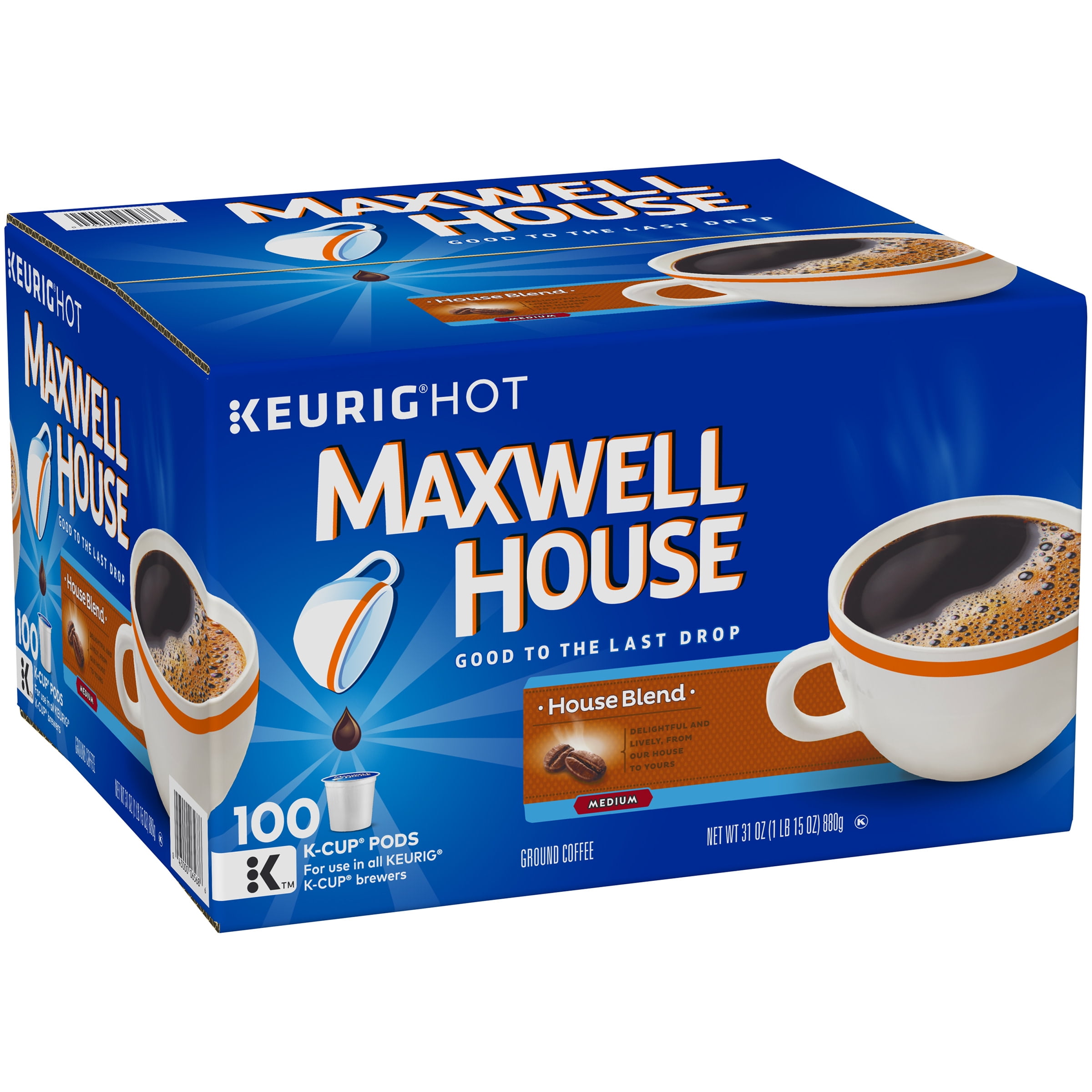 Maxwell House House Blend Medium Roast K-Cup® Coffee Pods, 100 ct Box