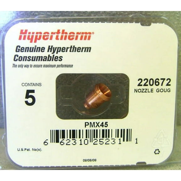 Hypertherm 220672 Powermax 45 Gouging Nozzles - 5 Pack