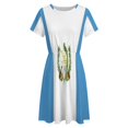 thumbnail image 4 of Flag Of Guatemala Short Sleeve Dress Women Summer Evening Dresses Ladies Sundress, 4 of 7