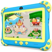 Kids Tablet 7 inch Tablet for Kids WiFi Kids Tablets 32G Android 10.0 Dual Camera Educational Games Parental Control, Toddler Tablet with Kids Software Pre-Installed Kid-Proof YouTube Netflix (Blue)
