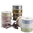 thumbnail image 2 of Namzi Double Sided Ribbon, 4cm x 10yd Champagne Gold , 1 Roll Polyester Ribbon, Ideal as Floral Ribbon for Bouquets, Perfect for Gift Wrapping, Hair Clips & Bow Making。, 2 of 3