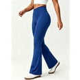 thumbnail image 4 of DENTOYOU Flare Yoga Pants for Women High Waist Butt Lifting Bootcut Pants Workout Sports Leggings Blue S, 4 of 7
