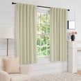 thumbnail image 4 of Deconovo Blackout Curtains for Living Room, 52x54 inch, Solid Back Tab Curtains,Beige, 2 Panels, 4 of 9