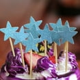 thumbnail image 4 of UDIYO 10Pcs Five-pointed Star Shaped Glitter Cake Topper Party Dessert Cupcake Decor, 4 of 7