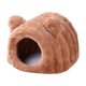 thumbnail image 2 of Cama para hámster cómoda para otoño e invierno, cueva para animales pequeños, hábitat de escondite. Marrón, 2 of 8