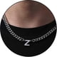 thumbnail image 1 of Collar de eslabones cubanos shaofei con inicial AZ Acero inoxidable 6.5mm 18+2 pulgadas, 1 of 5