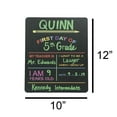 thumbnail image 2 of Reusable First & Last Day of School Chalkboard Sign. Photo Prop Board, Black w/color print - 12 x 10 rectangle set of 2, 2 of 7