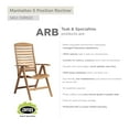 thumbnail image 3 of ARB SYSTEMS INC Teak Recliner Chair Manhattan, 3 of 3