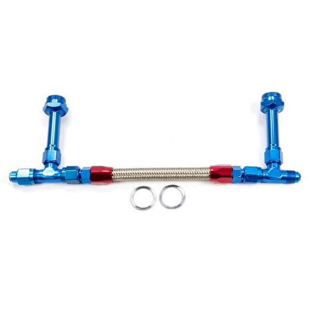 Fragola 920002 0.88-20 in. Holley 4150 Dual Inlet -6 AN Fuel Line Kit
