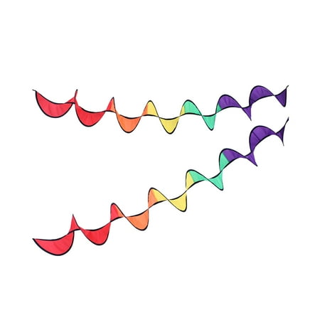 

NUOLUX Outdoor Colorful Tent Wind Strips Camping Rainbow Garden Decoration Strips Portable Rotating Ribbons (Random Pattern)
