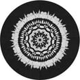 thumbnail image 1 of Ahgly Company Machine Washable Indoor Round Transitional Night Black Area Rugs, 8' Round, 1 of 7