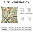 thumbnail image 6 of JRXY Vintage Bird Floral Pillow Covers  Set of 2 Pink Green Yellow Flower Leaves Decorative Throw Pillows For Couch Chinoiserie Pillow Cases Farmhouse Home Decor For Sofa Bed Porch Outdoor White, 6 of 6