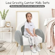 OLAKIDS Kids Sofa, Toddler Armchair with Solid Wooden Frame Anti-Tipping Design Plush Fabric, Upholstered Children Chair for Nursery Kindergarten Playroom Preschool, Gift for Boys Girls
