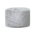 thumbnail image 1 of Gouchee Pouf Rond Lapina en Fausse Fourrure, 1 of 4