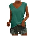 thumbnail image 2 of Womens Cap Sleeve Crop Tops Cotton T Shirts Crewneck Loose Fit Short Sleeves Tee Summer Fashion Clothes 2026 Mint Green S, 2 of 5