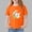 Orange, variant on Spazoro Girls T-Shirts Tee, 100%Cotton Crew Neck Cute Print Short Sleeve Casual Tops for Kids Purple Size 4