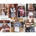 thumbnail image 5 of PRETTYGARDEN Women's Floral Crewneck Sweater Knit Pullover Loose Fit, Chunky Knit Sweaters Tops, Dressy Casual Work Vacation Holiday Outfits, Womens Fall Fashion, Winter Clothes, 5 of 9