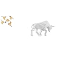 thumbnail image 1 of Adorno colgante de pared de madera con diseño de pájaro y toro, escultura de resina moderna decorativa coleccionable, figura abstracta para dormitorio, 1 of 8