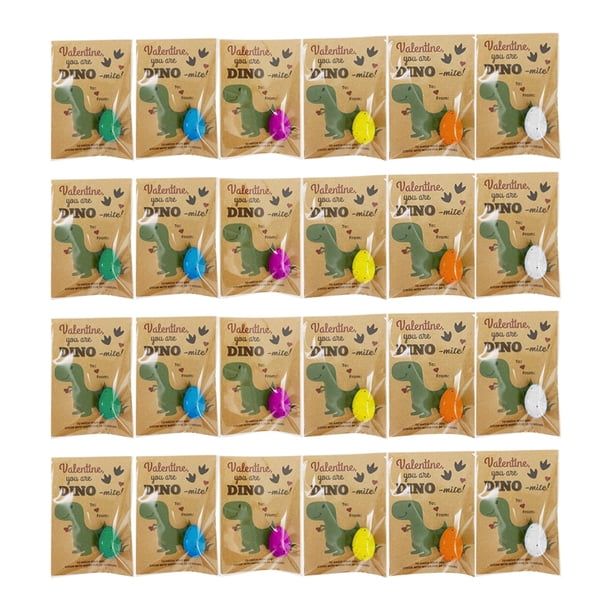24 Piezas La Tarjeta Dinosaurio Diy Hatching Dinosaur Tarjetas Juguete para Regalo Escuela