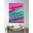 thumbnail image 2 of Agate Magic, Miami Summer Pink Aqua Blue Marble Pattern Watercolor Abstract Painting Poster Wall Art, Modern Wall Decor For Living Room Bedroom, 8x12 UNFRAMED, 2 of 3