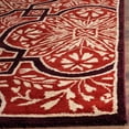 thumbnail image 3 of SAFAVIEH Martha Stewart French Painted Avignon Geometric Wool Area Rug, Vermillion, 4'x6', 3 of 6