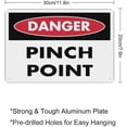 thumbnail image 2 of Danger Pinch Point Sign 8"x12" - Aluminum Tin Warning for Home Outdoor Garden, Weatherproof Hazard Decor for Machinery, 2 of 8