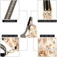 thumbnail image 5 of Stylish Leather Crossbody Bag 8.46x5.9x2.16In Easy To Carry Multi-Purpose Travel Hiking Shopping Fashion Bag Beige Roses, 5 of 7