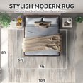 thumbnail image 2 of Abstract Area Rug x Modern Rugs for Living Room Neutral Machine Washable Rug Non Slip Carpet for Bedroom Office Living Room Dining Room Nursery Rug Grey &, 2 of 7