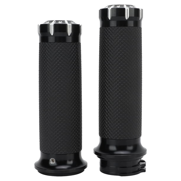 2 unids/set 25mm empuñaduras de manillar de acelerador electrónico aleación de aluminio goma antideslizante Universal para motocicletas y bicicletas Jadeshay A