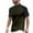 Army Green, variant on Men's Casual Corduroy Short Sleeved T Shirt: Lightweight, Soft, Floral Print, Suitable for Daily & Leisure Wear