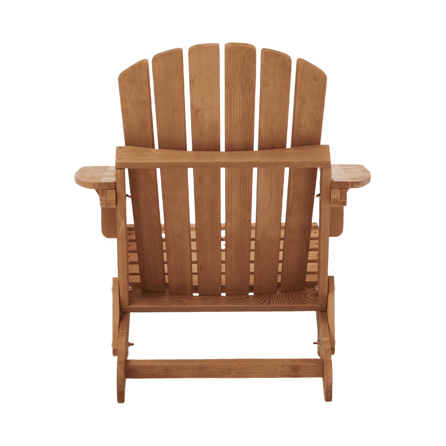 Tcbosik Folding Adirondack Chair, Wooden Lounge Chair for Backyard, Lawn, Porch, Patio, 330 lbs Capacity, Light Brown