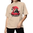 thumbnail image 2 of Grim Reaper on Flamingo Float Women's T-shirt, 2 of 3