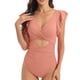 thumbnail image 1 of Traje de baño de una pieza para mujer, conjuntos de bikini para mujer, mono deportivo extragrande para mujer, traje de surf, traje de baño de color liso sin mangas con protección solar., 1 of 6