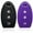 black and purple, variant on Dobrev Silicone 3 Buttons Smart Key Case Rubber Cover Skin Fob Holder for Infiniti FX35 FX50 EX35 QX50 Smart Key 3B FCC ID KR55WK49622 (Black)
