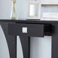 Modern Black Console Table with Drawer Elegant Entryway Accent Table
