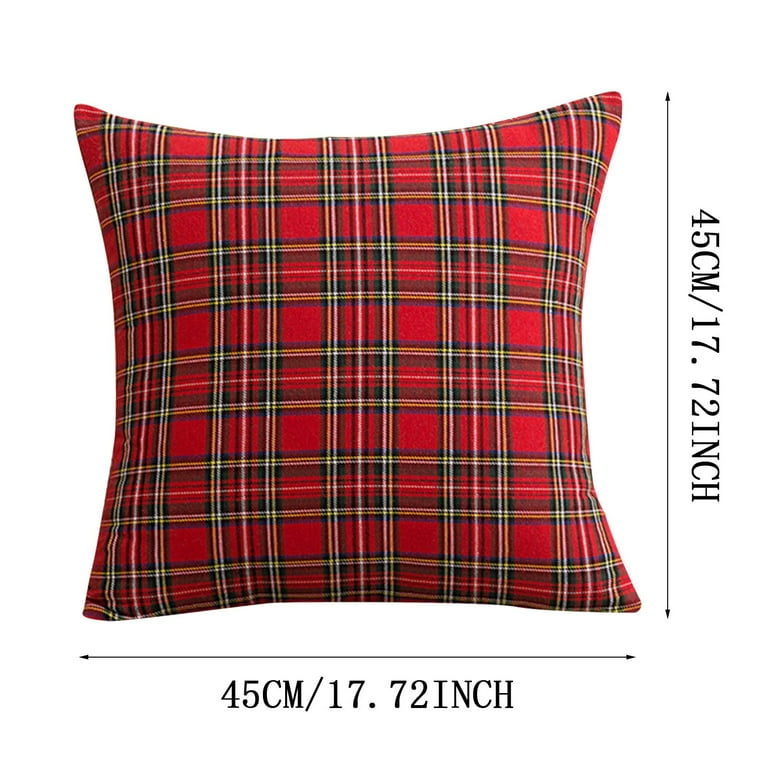 Christmas plaid pillowcases hot sale
