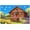 500 PCS, variant on 1000 Piece Jigsaw Puzzle, Beautiful Garden Blue Sky White Clouds Butterfly, Challenging Family Game Home Decor for Adults Seniors, 30" x 20"