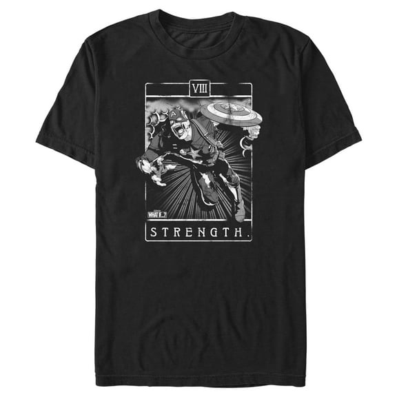 Men's Marvel What if…? Strength Graphic Tee Black Medium