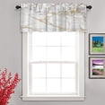 thumbnail image 2 of Gold White Kitchen Valances for Windows Abstract Art 52X18Inch 1 Panel Valances for Windows Kitchen Valances for Bathroom Living Room Dining Room, 2 of 4