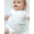 thumbnail image 2 of Honest Baby Clothing Baby Boy or Girl Gender Neutral Organic Cotton Short Sleeve Bodysuits, 3 Pack (Preemie-24 Months), 2 of 7