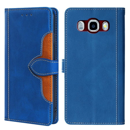 VIGOROSO Shockproof Flip Genuine Leather Case Cover For Samsung Galaxy J5 2016 Red Blue Brown Black