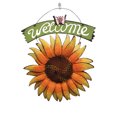 thumbnail image 1 of Inicio Hotel Señal de puerta Porche Colgante de pared Placa de bienvenida Girasol Hierro Decoración colgante Adorno de puerta Kearding HA8885-00B, 1 of 6